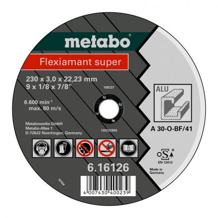 Metabo  616126000 Flexiamant super vágótárcsa 230x3,0x22,23mm ALU