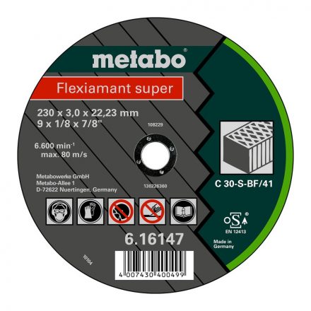 Metabo  616147000 Flexiamant super vágótárcsa 230x3,0x22,23mm KŐ