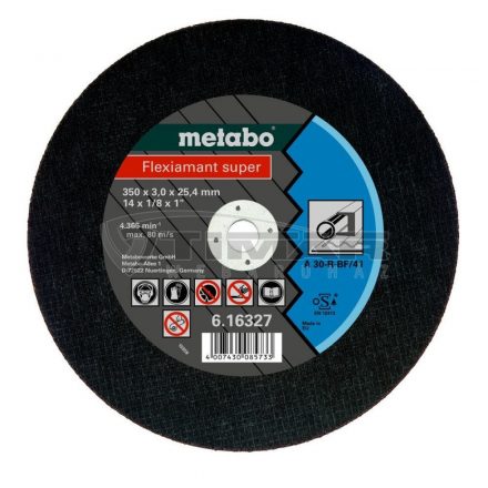 Metabo  616327000 (616339000) Vágókorong Flexiamant super 350x3,0x25,4 Acél