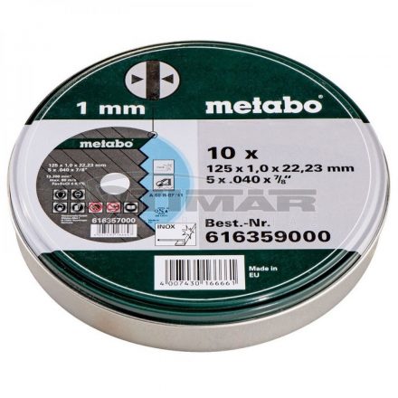 Metabo  616359000 Vágókorong Promotion 125x1,0x22,23 10db/csomag