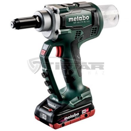 Metabo  NP18LTXBL 5.0 Akkus Popszegecshúzó pisztoly (gép tartozékkal) MetaLoc 619002800