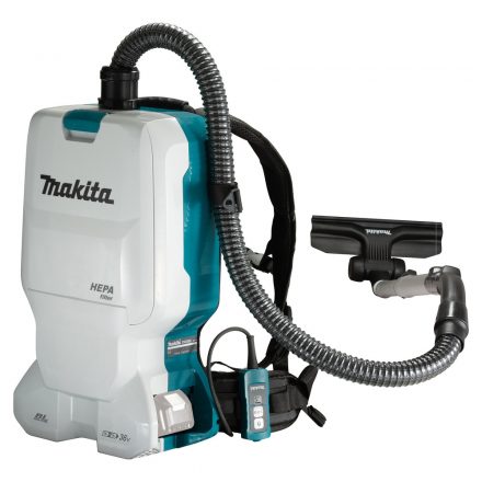 Makita  DVC660Z Akkus háti porszívó 2x18V LXT akku és töltő nélkül HEPA szűrő, 6L