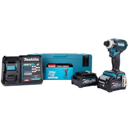 Makita  TD001GM201 Akkus ütvecsavarbehajtó 1/4” 40V max XGT 4,0Ah MAKPAC koffer