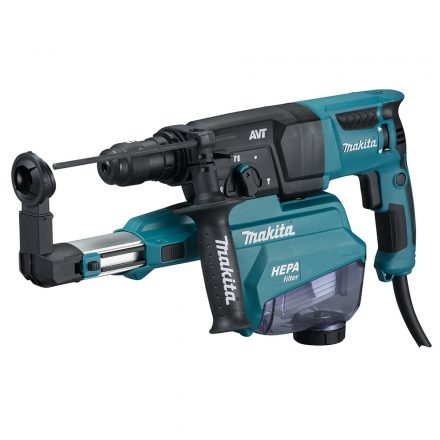 Makita  HR2653TX2 Fúró-vésőkalapács +porelszívóval SDS-Plus 800W koffer