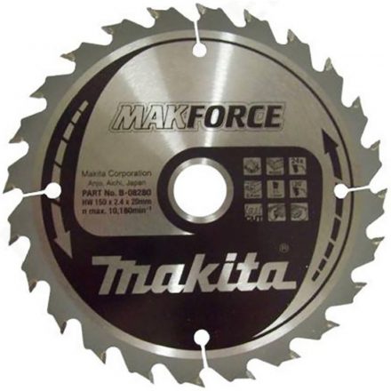 Makita  B-08280 Körfűrésztárcsa Makforce 150x20mm Z24