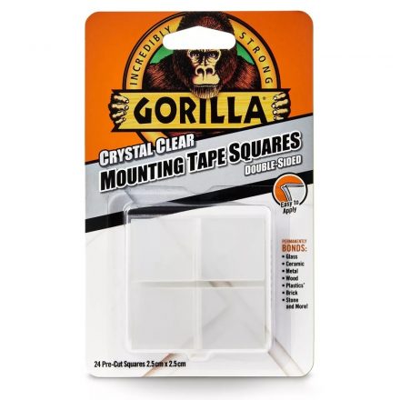 Gorilla  Mounting Clear Tape Squares Ragasztószalag négyzet ÁTLÁTSZÓ, kétoldalú 24db/2,5cm 3044110