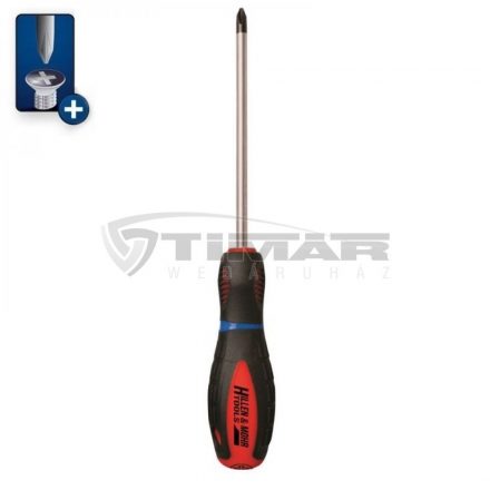 Dedra  17W018 Csavarhúzó kereszt PH3x150mm mágneses, TPR gumi markolat, S2 acélból