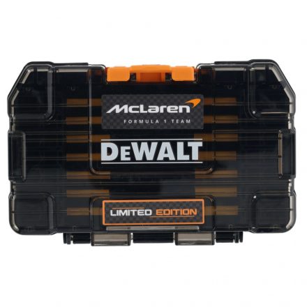 DeWalt DT70902T-QZ FLEXTORQ Bitkészlet 28 részes, limitált McLaren, IMPACT READY, TOUGH CASE tokban