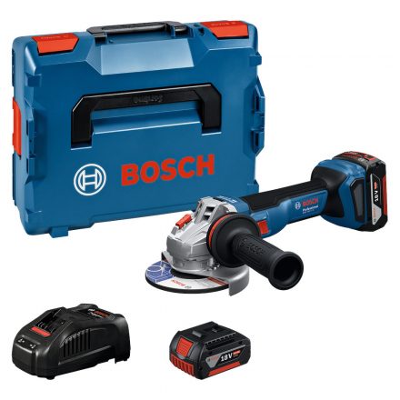 Bosch  GWS18V-11S Akkus sarokcsiszoló 125mm 18V 5,0Ah, L-Boxx 136 06019N4002