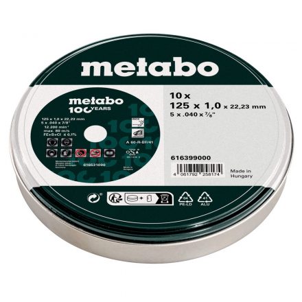 Metabo 616399000 100 years Vágótárcsa 125x1,0x22,23mm INOX