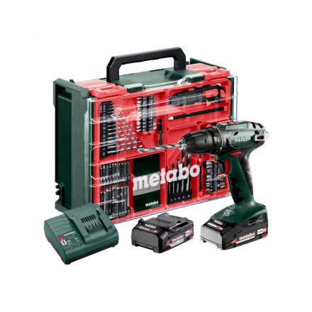 Metabo  BS18 Set Akkus fúró-csavarbehajtó +MOBILMŰHELY 18V Li-Power 2,0Ah, műanyag koffer 602207710