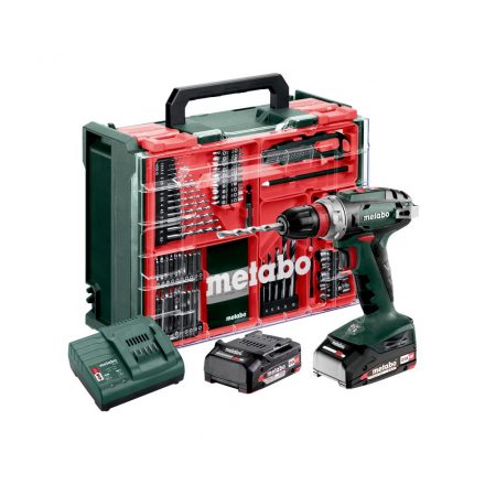 Metabo  BS18Q Set Akkus fúró-csavarbehajtó +MOBILMŰHELY 18V Li-Power 2,0Ah, műanyag koffer 602217710