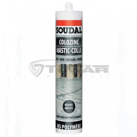 Soudal  Colozinc ragasztó tömítő bádogelemekhez, szürke 280ml 124898