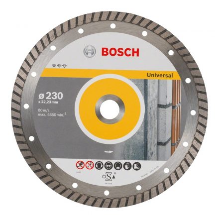 Bosch Standard for Universal Turbo Gyémánt vágótárcsa folyamatos, beton/tégla/kő 230x22,23mm 2608602397