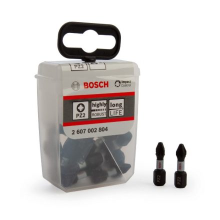 Bosch 2607002804 Impact Control Csavarozó bitfej, pozidrive TicTac dobozban PZ2x25mm 25db