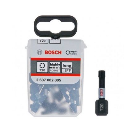 Bosch 2607002805 Impact Control Csavarozó bitfej, torx TicTac dobozban T20x25mm 25db