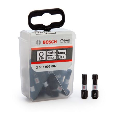 Bosch 2607002807 Impact Control Csavarozó bitfej, torx TicTac dobozban T30x25mm 25db