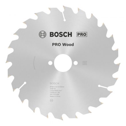 Bosch 2608641185 Optiline Wood Körfűrésztárcsa 190x2,0/1,3x30 mm, Z=24, ATB