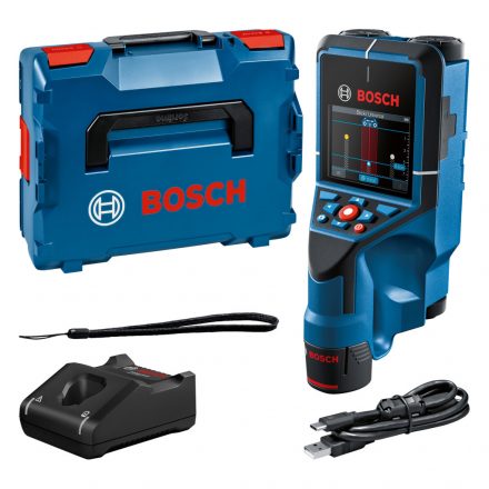 Bosch  D-tect 200C Falszkenner akkuval töltővel   L-boxx136 kofferban 0601081601