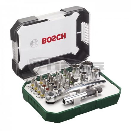 Bosch 2607017322 csavarozófej- és fúrókészlet 26 részes