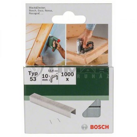 Bosch 2609255821 Tűzőkapocs PTK3,6Li-hez TYP53 10x11,4mm 1000db