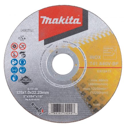 Makita  E-17120-12 Vágótárcsa 125x1,0x22,23mm INOX 12db