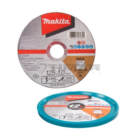 #Makita  E-03040-12 Vágótárcsa 125x1x22,2mm Inox