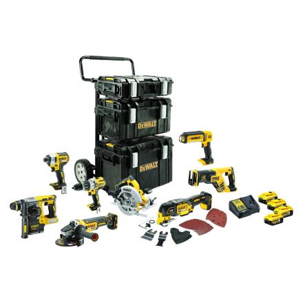 DeWalt  DCK853P4-QW Akkus Combopack (DCD996+DCF887+DCH273+DCG405+DCS367+DCS355+DCS570+DCL050) 18V 4x5,0Ah T-STAK