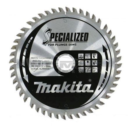 Makita  B-33015 Körfűrésztárcsa merülő 165x20 Z48