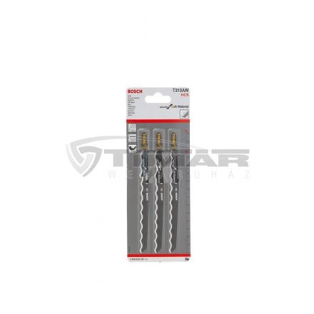 Bosch 2608635187 Szúrófűrészlap T 313 AW  Special for Soft Material 3db (hullámos)