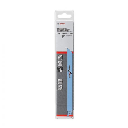 Bosch 2608657553  Szablyafűrészlap  S 1122 EF Flexible for Metal 25db