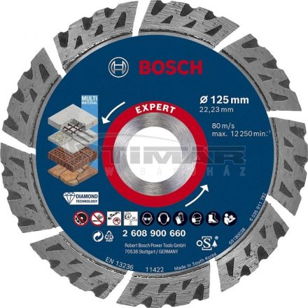 Bosch 2608900660 Multimaterial gyémánt vágótárcsa 125x22,23x2,2x12mm