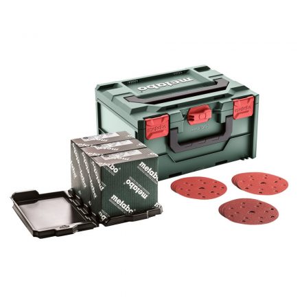 Metabo  626756000 Tépőzáras excentercsiszolólap készlet (bordó) 150mm multi-lyukas P80/P120/P180 150db