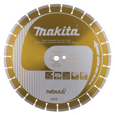 Makita  B-54069 Nebula Gyémánt vágótárcsa szegmentált, beton/vasbeton/tégla 400x25,4mm