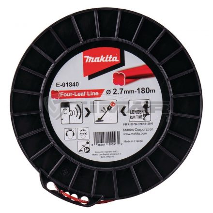 Makita  E-01840 Damil 2.7mm (180m), piros, négylevelű