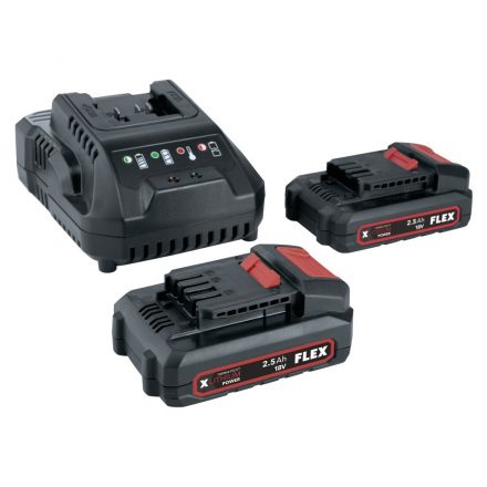 Flex  POWER 22 Q Akkumulátor szett 2x 18,0V/2,5Ah és CA18.0LD töltő 491.357