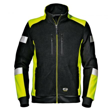 Munkavédelmi  Pulóver Sir Safety Comfort 2XL-es fekete, cipzáros SSY-MC3128ZG-2XL