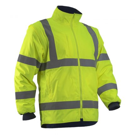 Munkavédelmi  Dzseki KAZAN HI-VIZ XL-es jólláthatósági sárga, fényvisszaverő csíkokkal 5KAJ1600XL