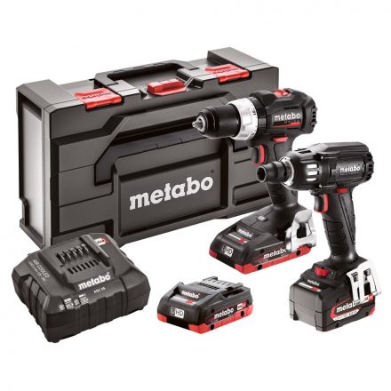 Metabo  Combo Set 2.2.7 Akkus gép szett (SB18LTBLSE+SSW18LTX400BLSE) 18V Li-Power, Li-HD metaBOX165L 685221960