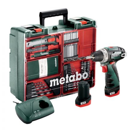 Metabo  PowerMaxx BS Set Akkus fúró-csavarbehajtó +MOBILMŰHELY 12V Li-Power 2x2,0Ah, koffer 600080880