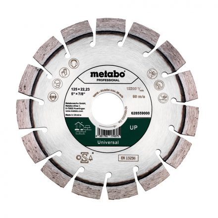 Metabo  628559000 Universal Professional UP Gyémánt vágótárcsa szegmentált, beton/tégla 125x22,23mm