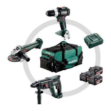 Metabo  Combo Set 3.1 Akkus gép szett (SB18LTBL+W18L9-125Quick+KH18LTX24) 18V Li-Power 2x5,2Ah 685212000