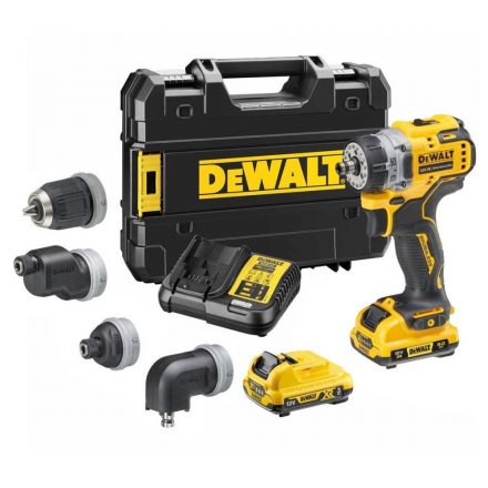 DeWalt  DCD703L2T-QW Akkus fúró-csavarozó +4 cseretokmánnyal 12V 3,0Ah T-STAK