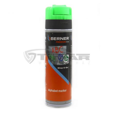 Berner  412815 Jelölőspray Premium Alphabet NEONZÖLD 500ml