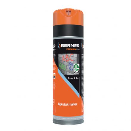 Berner  372607 Jelölőspray Premium Alphabet NARANCS 500ml