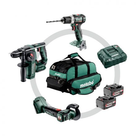 Metabo  Combo Set 3.1.1 Akkus gép szett (BS18LBL+BH18LTXBL16+CC18LTXBL) 18V Li-Power 2x4,0Ah 691174000