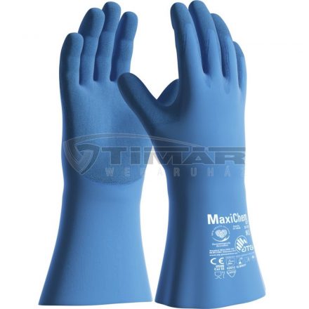 Munkavédelmi  Kesztyű ATG 76-733 MaxiChem Cut Kék 35cm hosszú latex, olaj-,és vegyszerálló  9/L