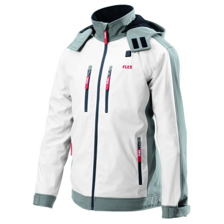 Flex  TJ WHITE 10.8/18.0 Akkus fűthető softshell kabát L-es, FEHÉR 10,8V-18V akku és töltő nélkül  511.935