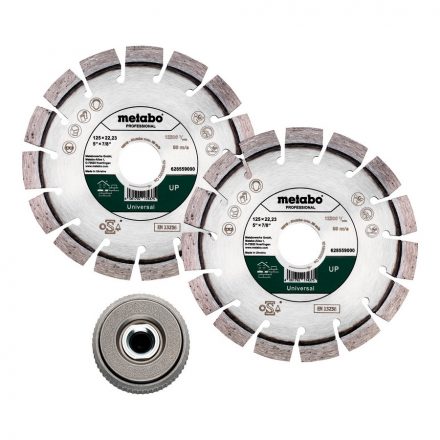 Metabo  628582000 UP Gyémánt vágótárcsa +Quick szorítóanyával, szegmentált, beton/tégla 125x22,23mm (2db)