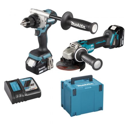 Makita  DLX2430TJ Akkus gép szett (DDF486+DGA504) 18V LXT 2x5,0Ah MakPac koffer